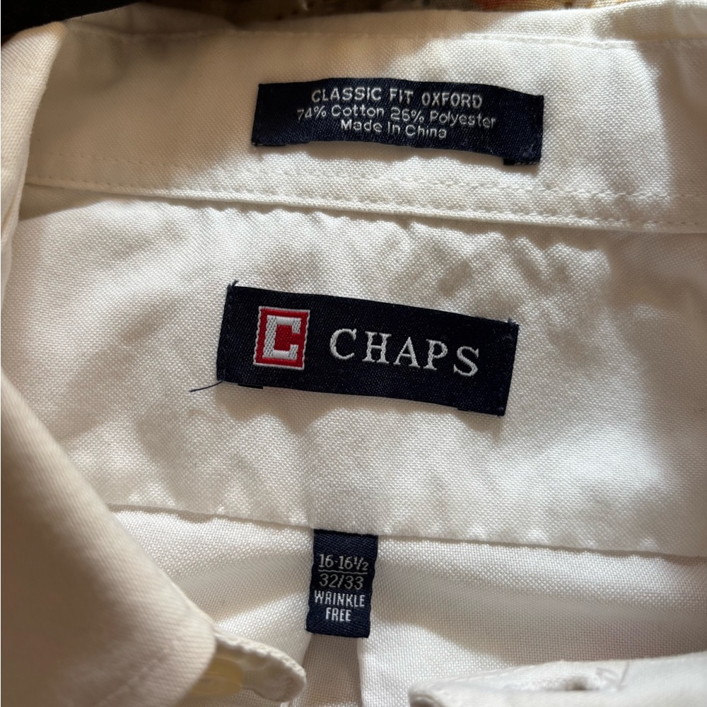 Chaps Cream Button-Down Shirt